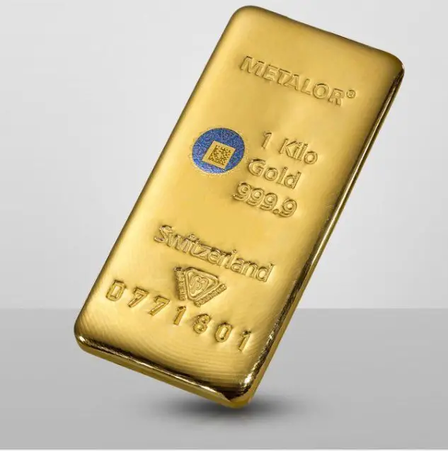 Metalor Technologies SA - 1kg Gold Bar